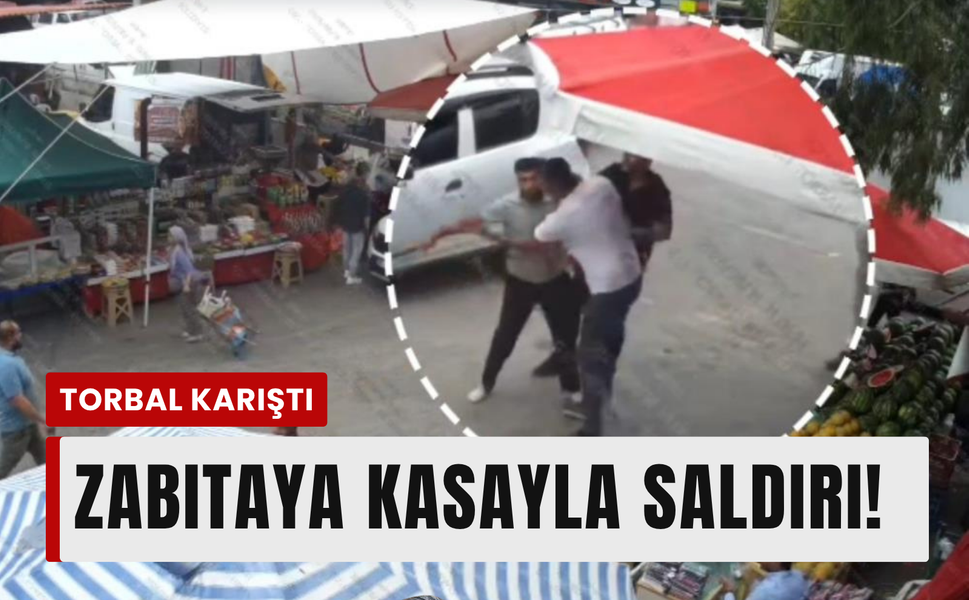 İzmir'de pazarda arbede: Zabıta ekiplerine bıçaklı ve kasalı saldırı!