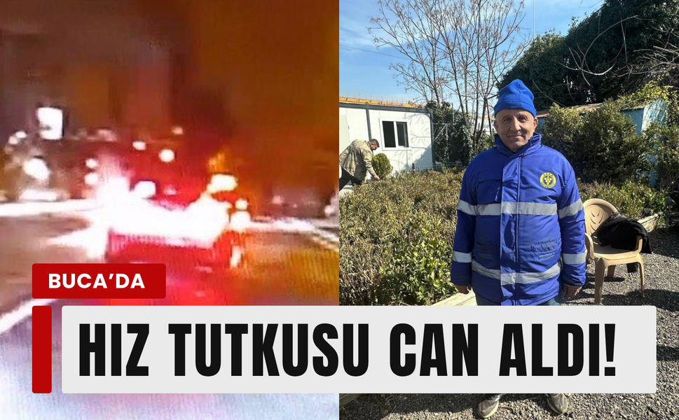 İzmir'de belediye çalışanının öldüğü kaza kamerada!