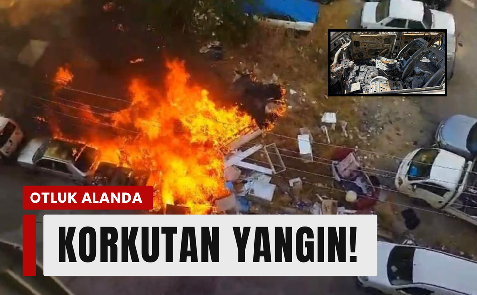 Karabağlar'da otluk alandaki yangın iki araca sıçradı!