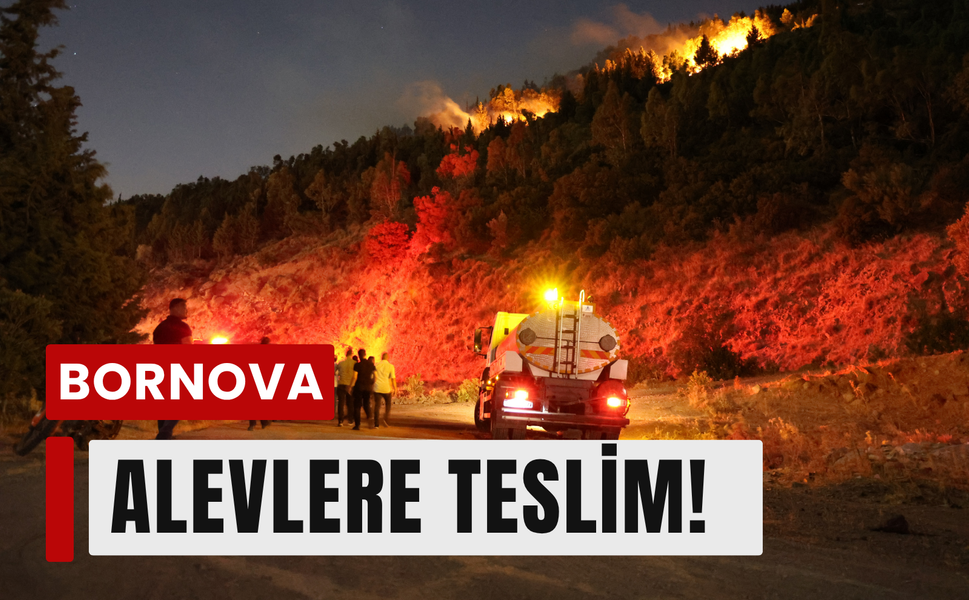 Bornova'da korkutan yangın!