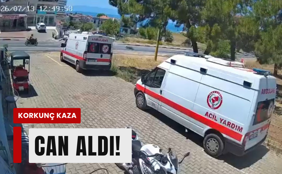 Menderes'teki feci motosiklet kazası kameraya yansıdı!