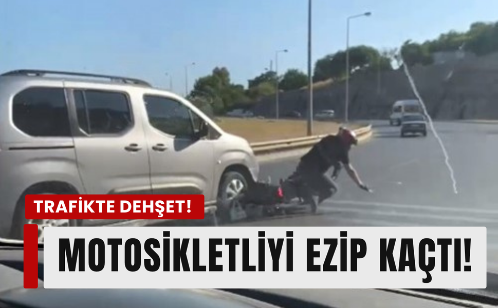 Konak'ta pes dedirten olay! Motosikletliyi takip edip kasten çarptı!