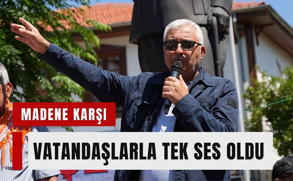 Başkan Türkmen maden aramasına karşı vatandaşlarla omuz omuza
