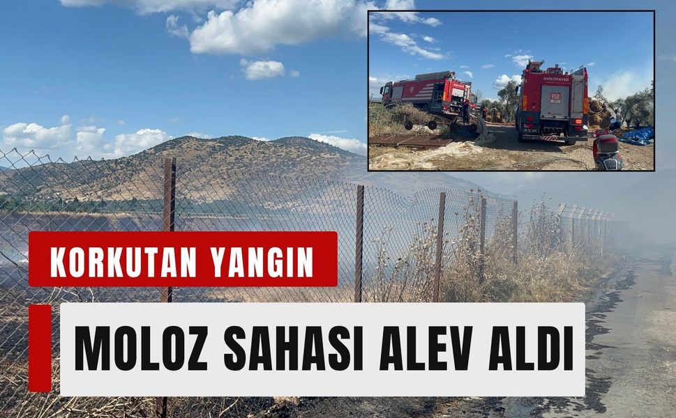 Bayındır'da moloz sahası alev aldı