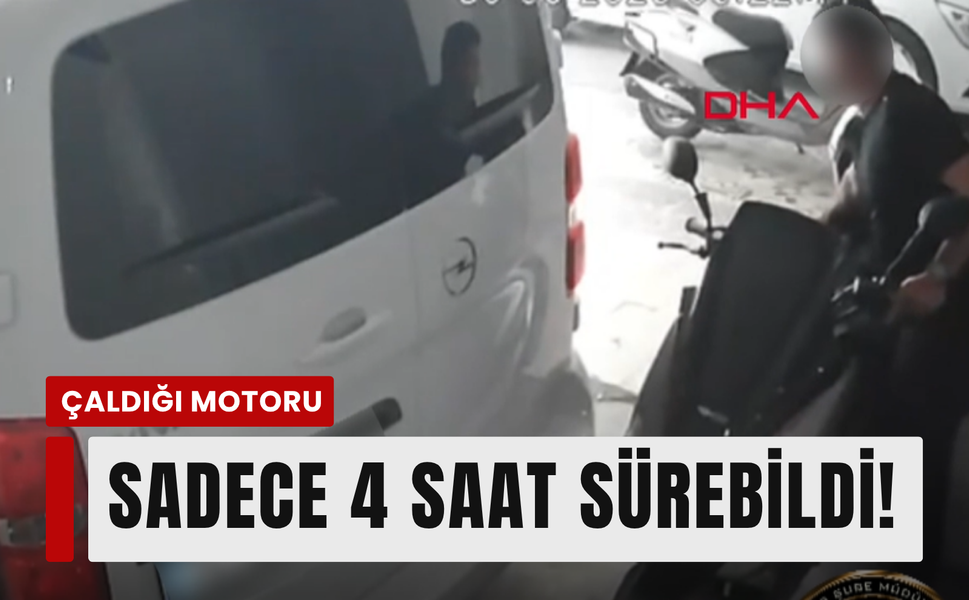 Karşıyaka'da çaldığı motosikletle 4 saat sonra yakalandı!