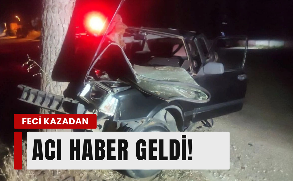 İzmir’de ağaca çarpan sürücüden acı haber!