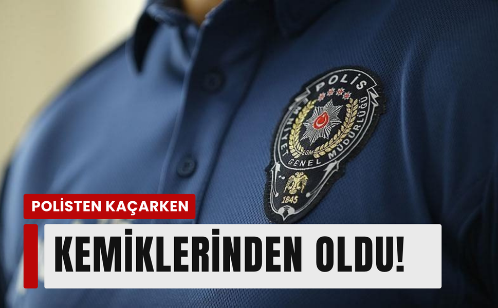 Konak'ta polisten kaçarken kemiklerinden oldu!