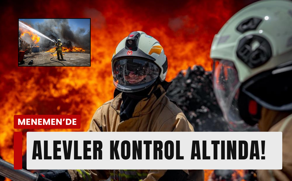 İzmir'de korkutan fabrika yangını: Alevler kontrol altında!