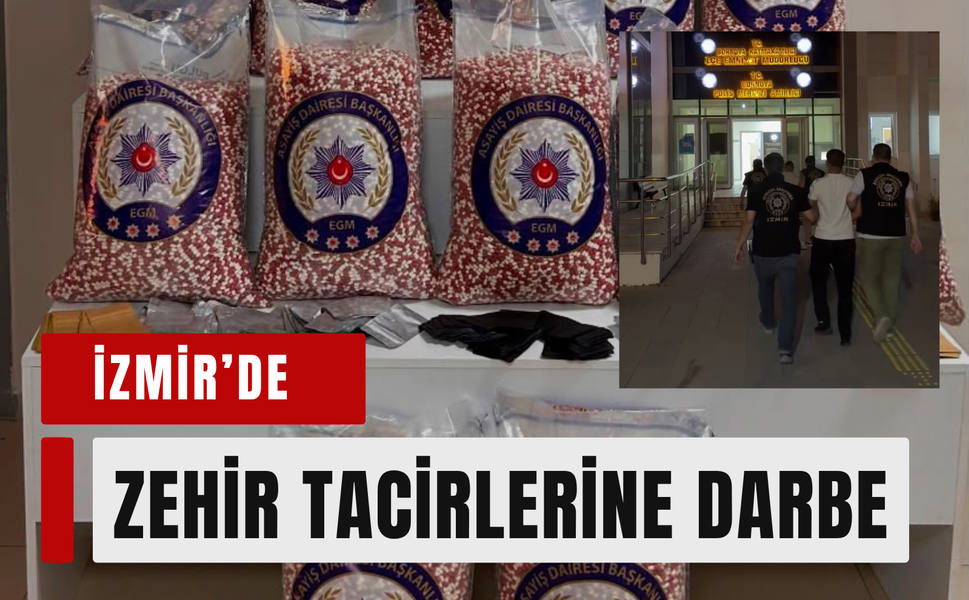 İzmir'de narkotik darbesi: 280 bin sentetik ecza ele geçirildi