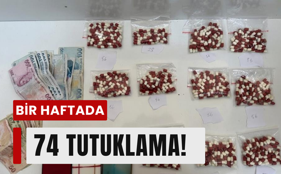 İzmir'de bir haftada 74 tutuklama!