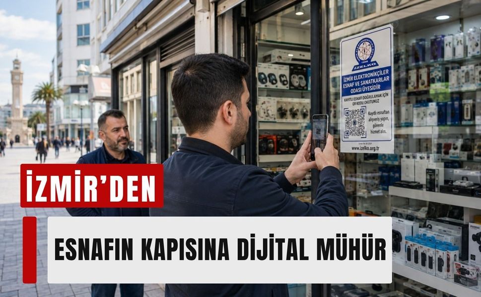 İzmir'de esnafın kapısına karekodlu güven dönemi