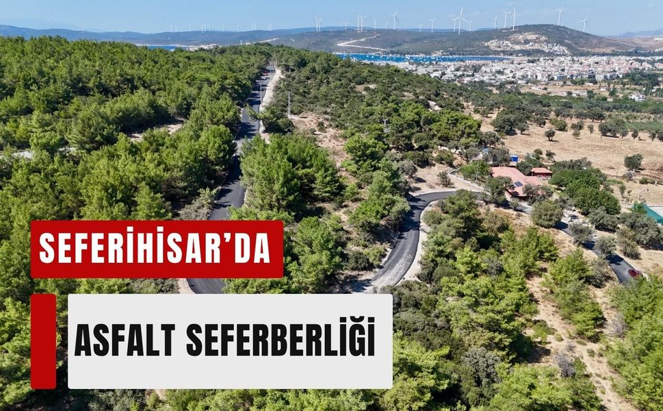 Seferihisar’da üstyapı çalışmaları Teos Caddesi’ne uzandı