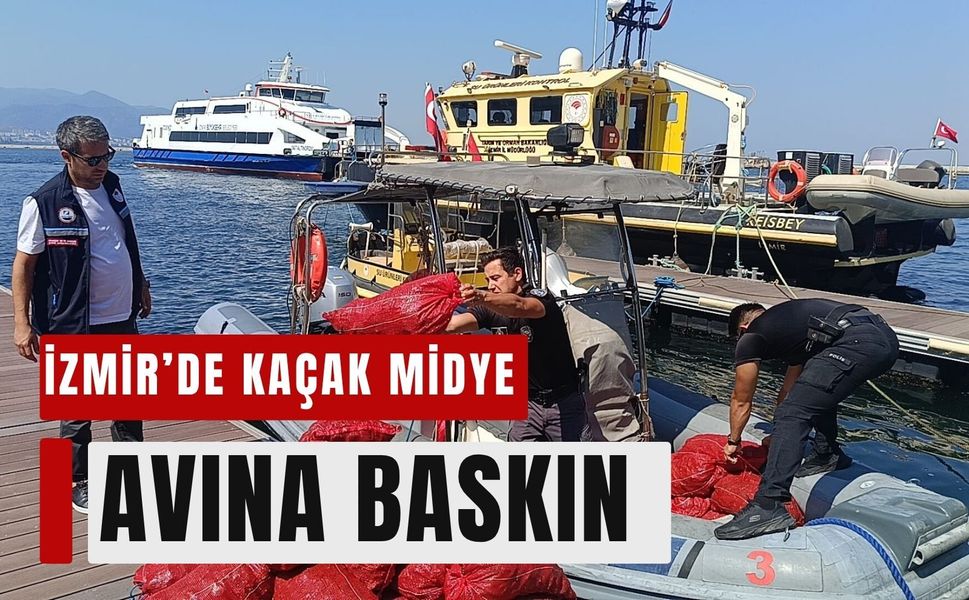Balçova’da kaçak midye avına baskın: 560 kilo midye ele geçirild