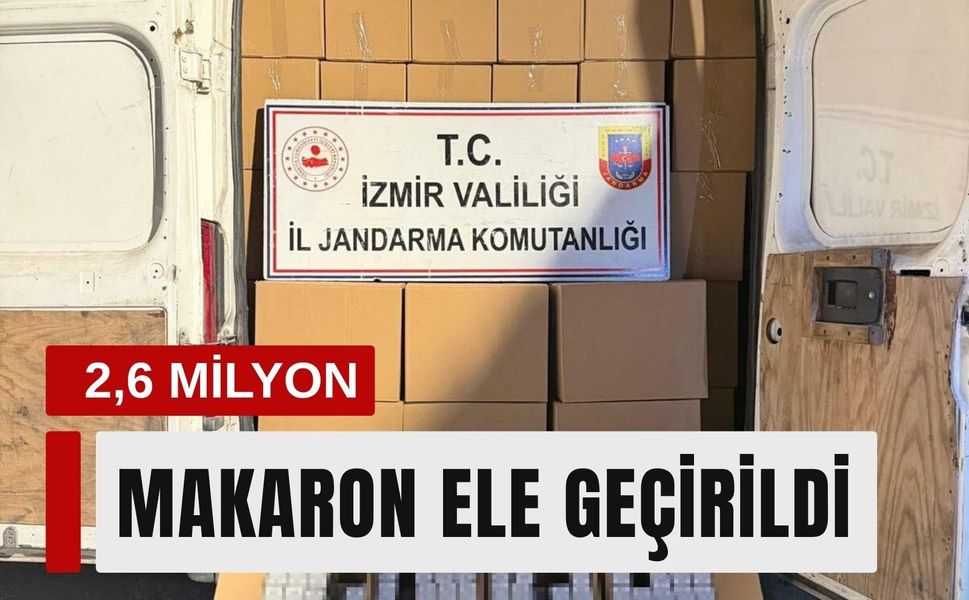 Bornova’da minibüsten 2,6 milyon bandrolsüz makaron çıktı