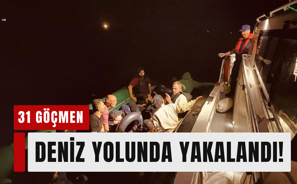Seferihisar açıklarında 31 göçmen yakalandı!