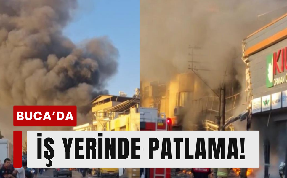 Buca'da boya malzemeleri alev aldı!