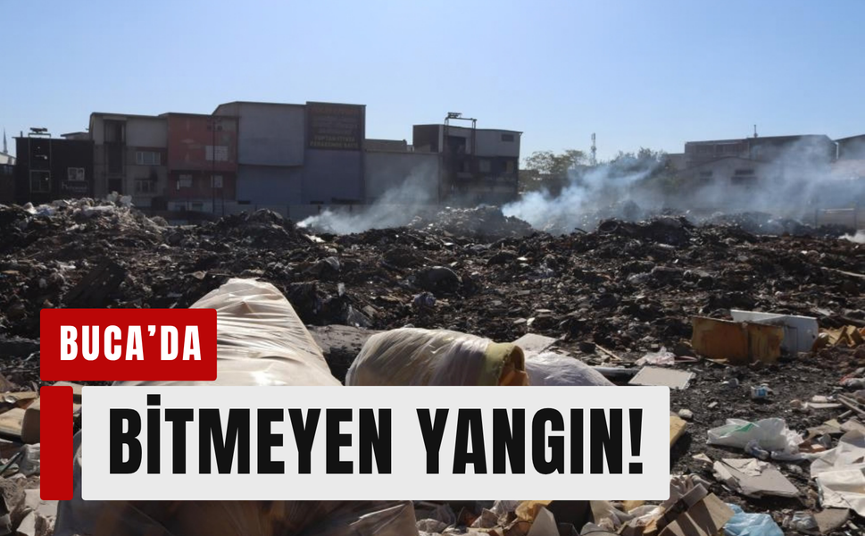 Buca’da çöplük yangını isyan ettirdi: Esnaf çözüm bekliyor!