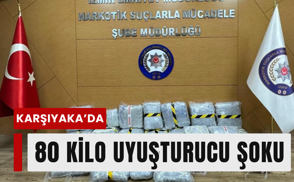 İzmir’de yasaklı madde baskını! 80 kilo ele geçirildi!