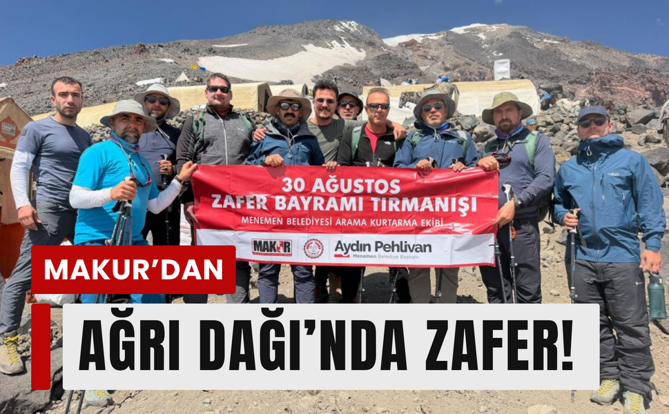 Menemen ekibi Ağrı Dağı’nın zirvesinde!