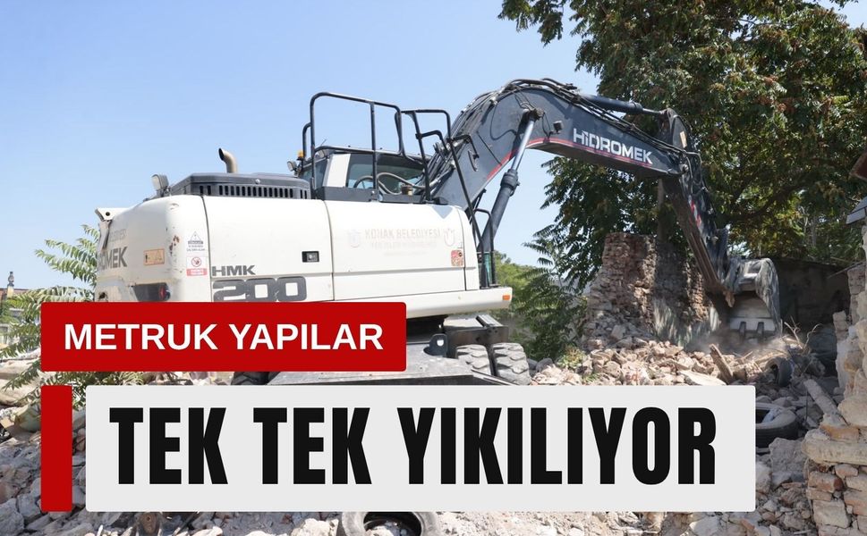 Konak’ta 384 metruk yapı yıkıldı