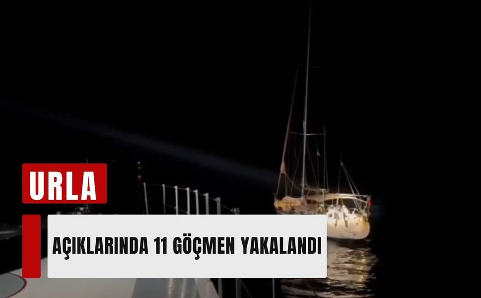 Urla açıklarında 11 göçmen yakalandı