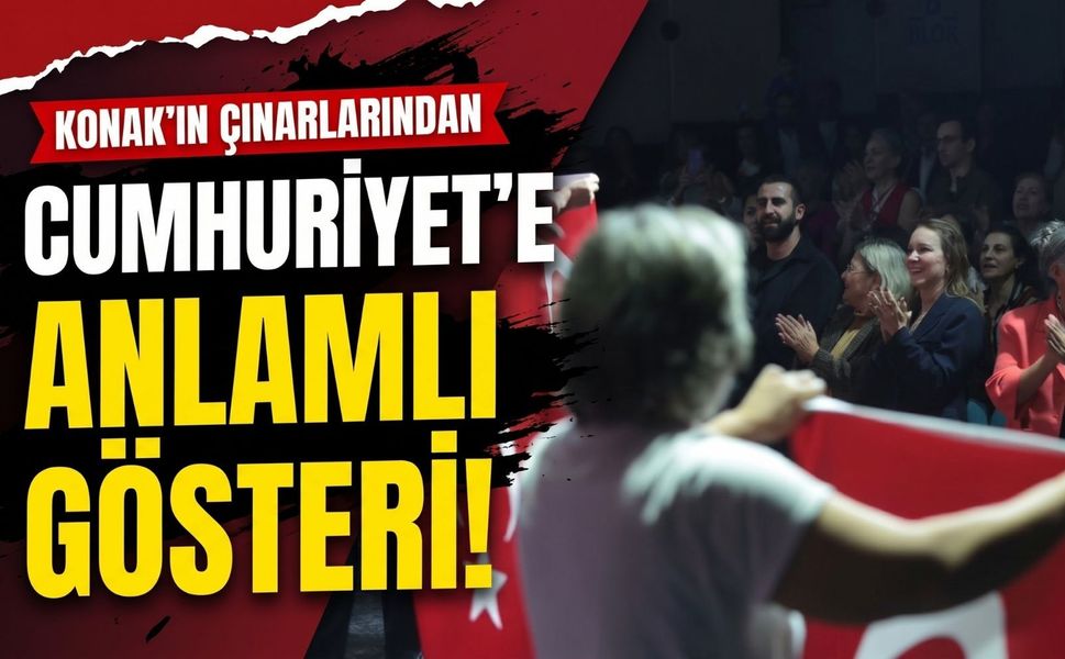 Konak’ın çınarlarından Cumhuriyet’e anlamlı gösteri