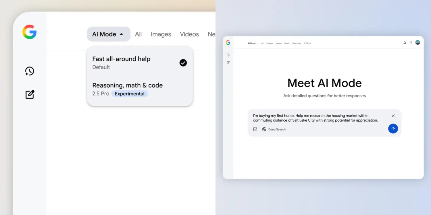 Google A I Mode 2.5 Pro Deep Search Cover