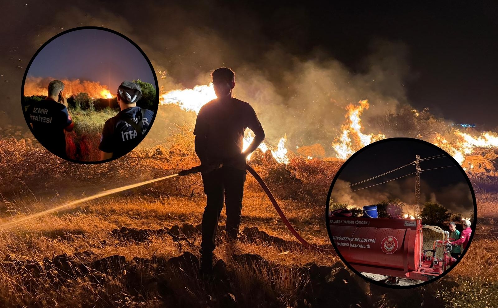 Buca’dan Gaziemir’e Yayılan Yangına İzmir Itfaiyesi Siper Oldu