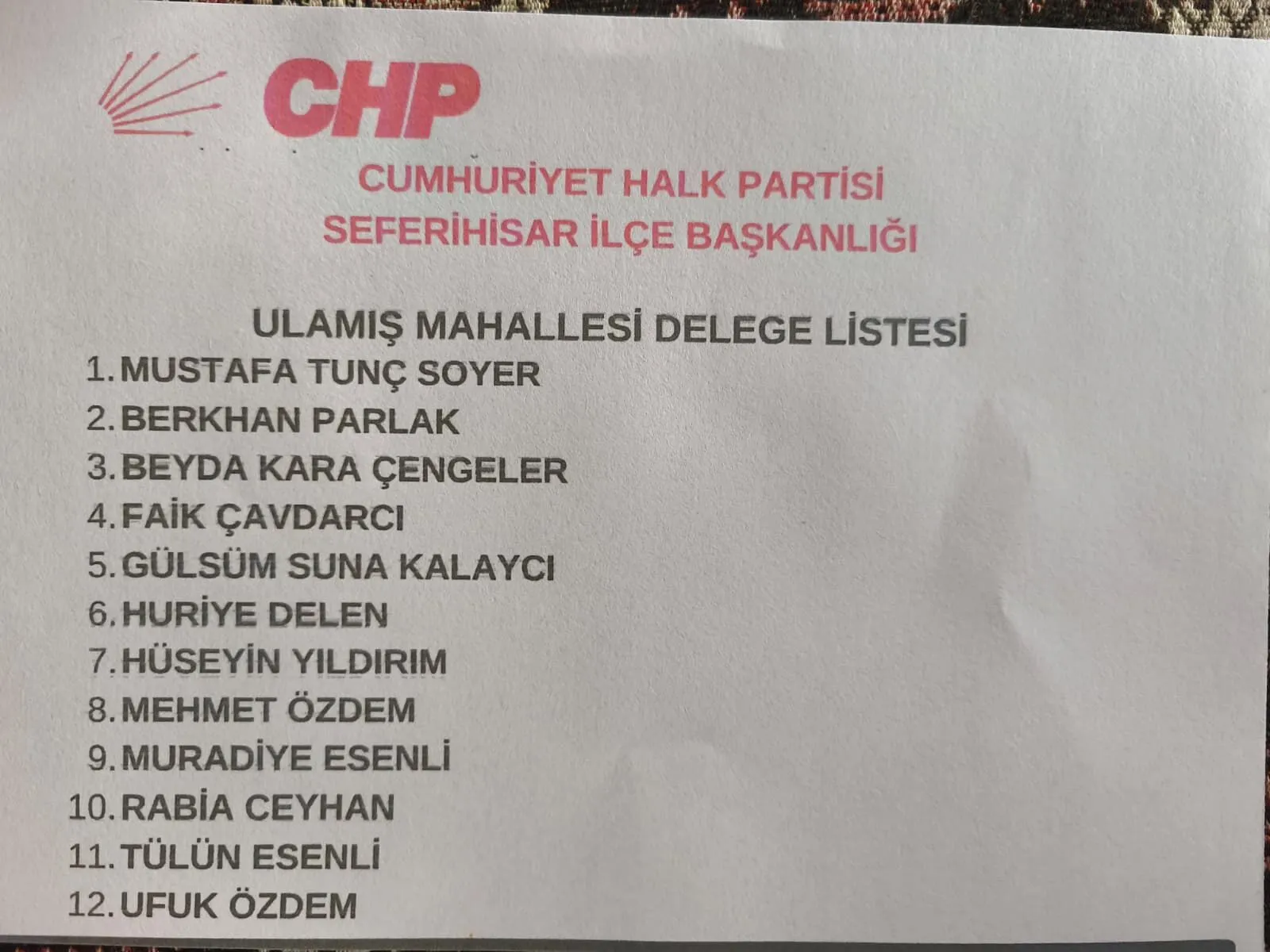 Chp Delege Seçimleri