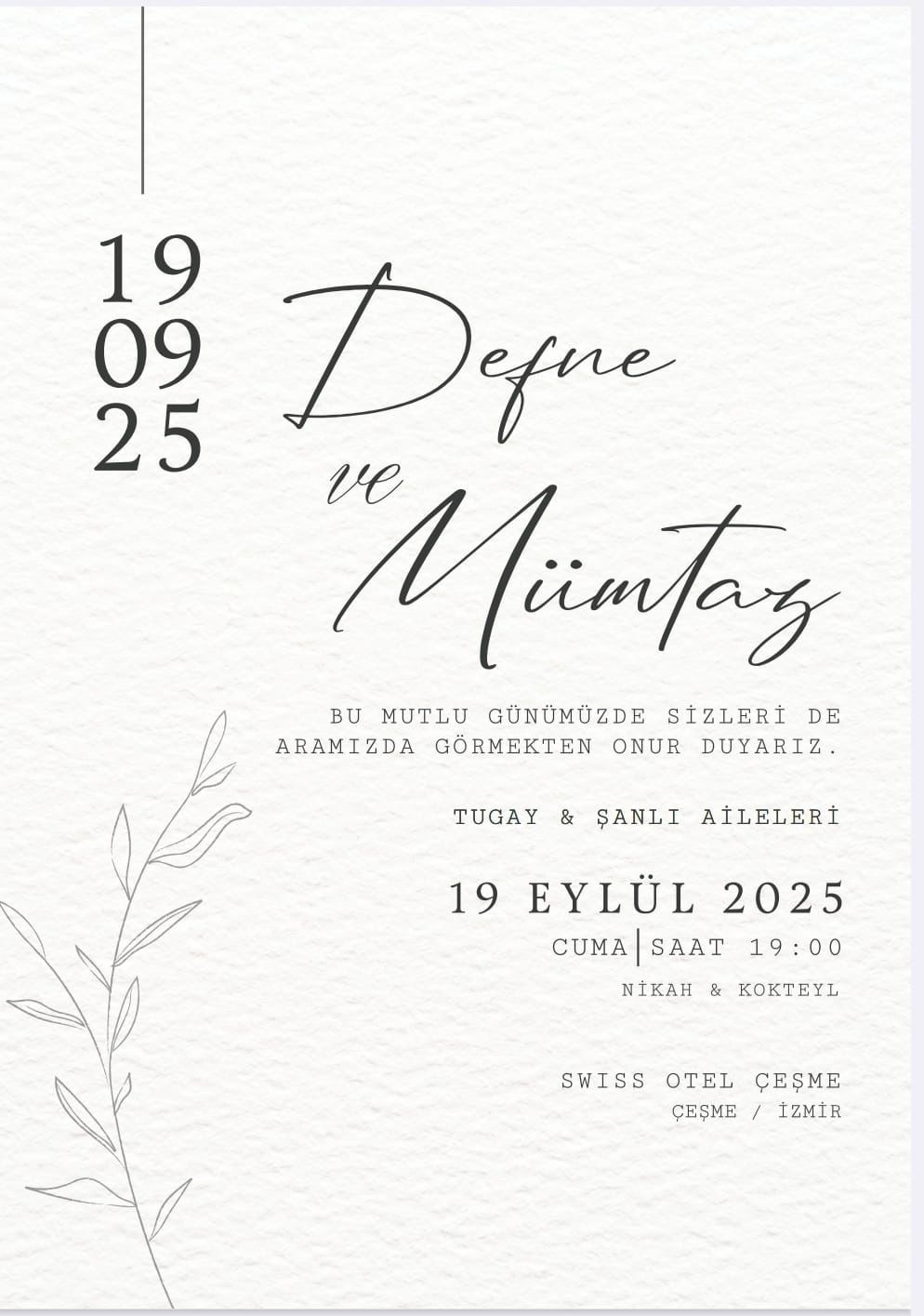 Cemil Tugay Özgür Özel Nikah