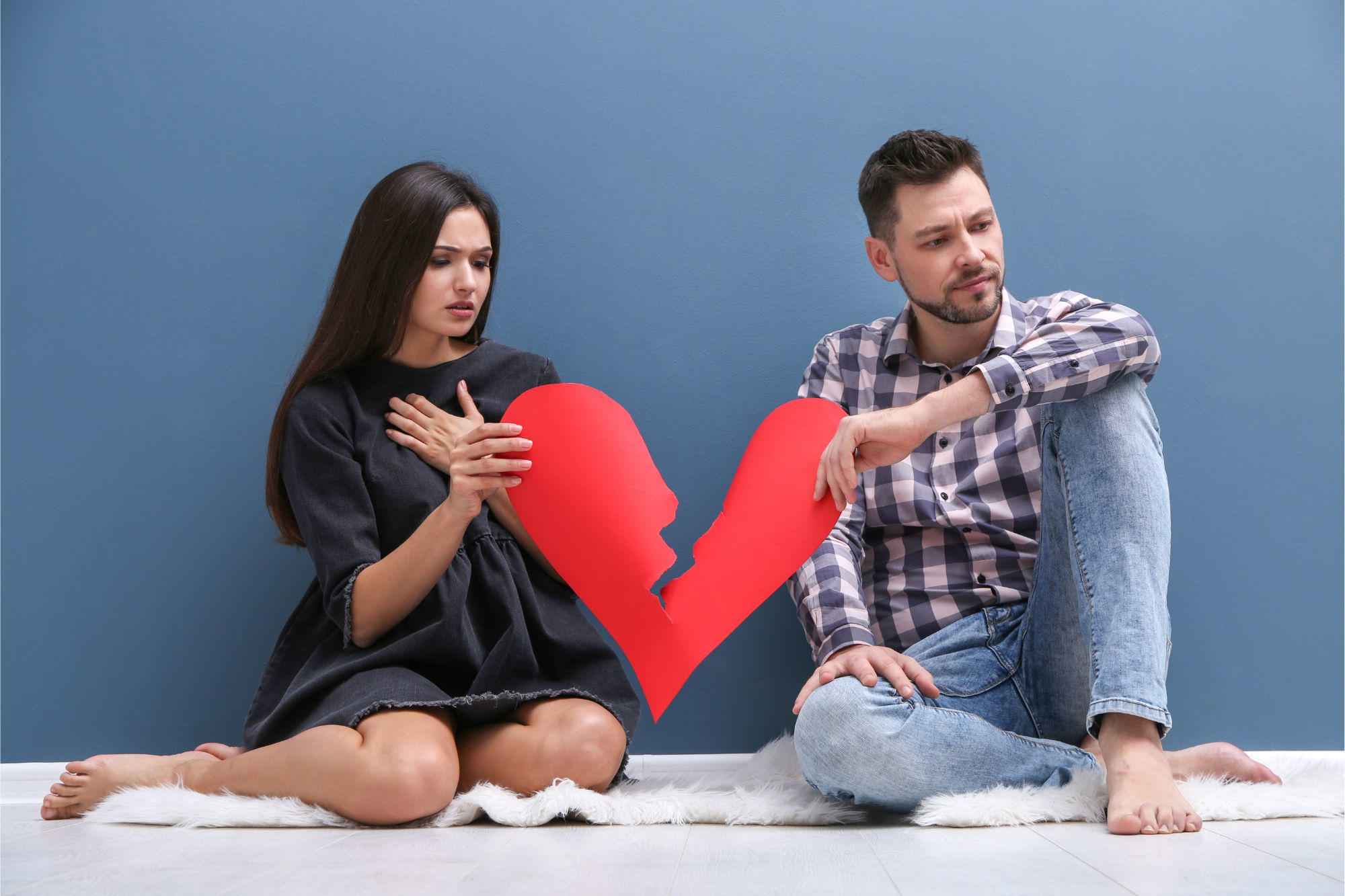 Sad Couple Divorce Breakup
