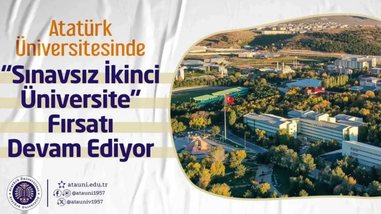 Atatürk Üniversitesi'nden Sınavsız Ikinci Üniversite Fırsatı