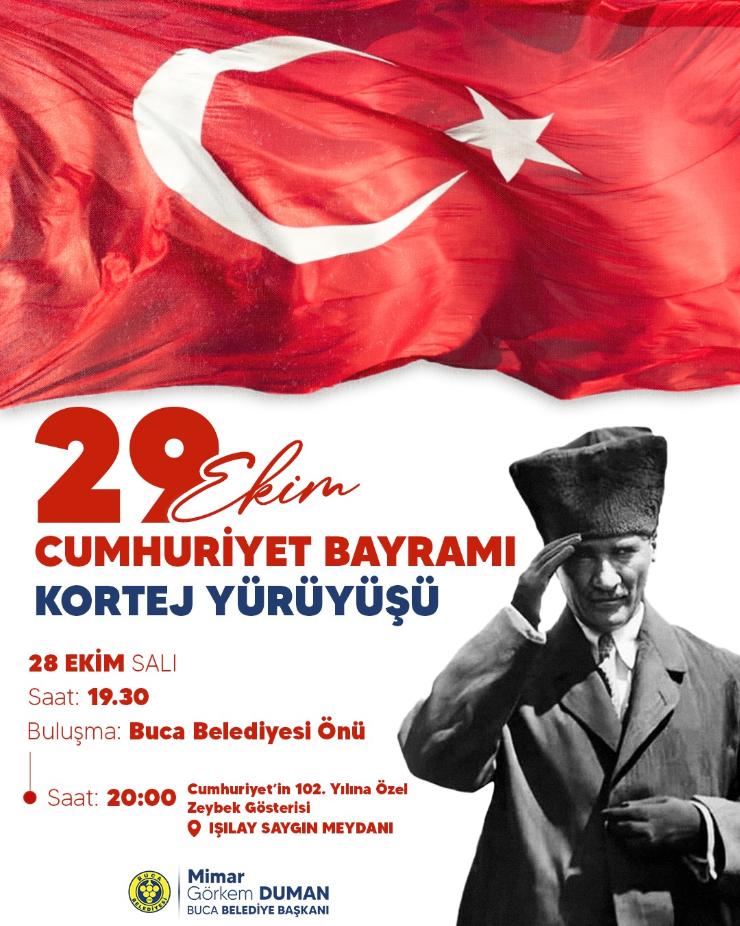 Buca’da Cumhuriyet’in 102. Yılı Coşkuyla Kutlanacak (2)