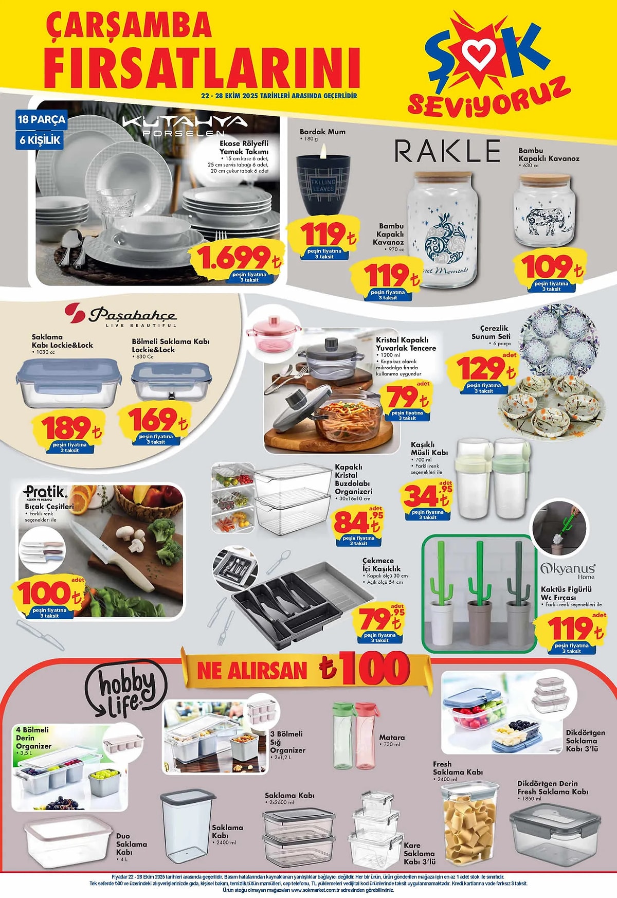 ŞOK 22-28 Ekim Aktüel Ürünler