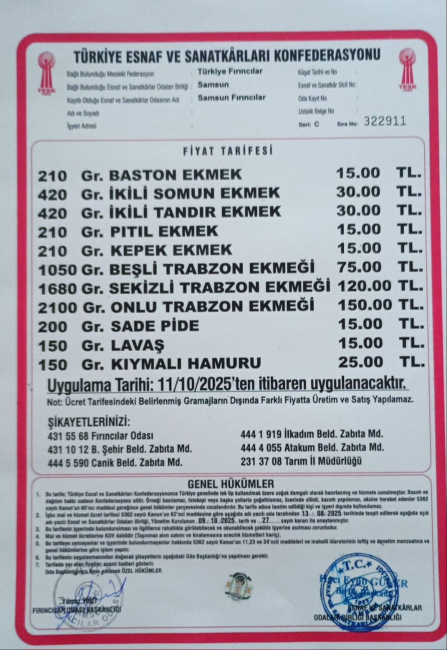 Ekmek Zam-1