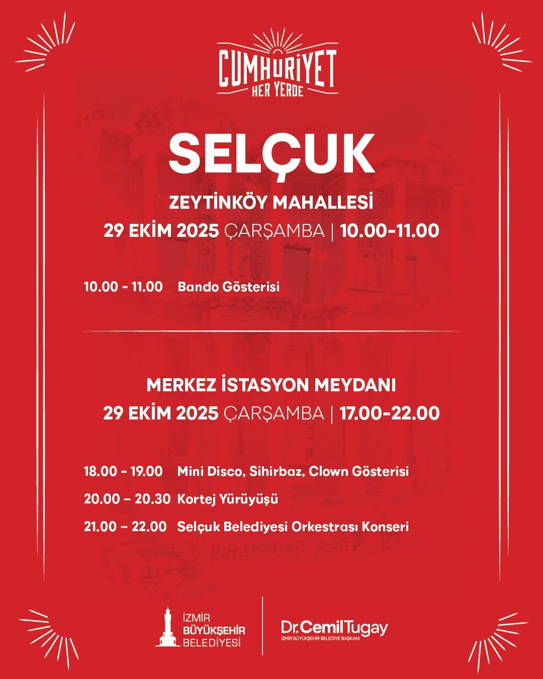 Izmir Büyükşehir Belediyesi Cumhuriyet Her Yerde Etkinlik Takvimi (3)