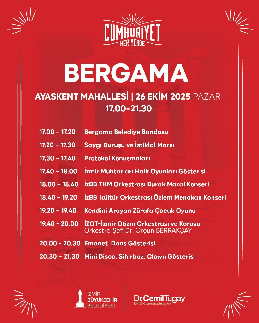 Izmir Büyükşehir Belediyesi Cumhuriyet Her Yerde Etkinlik Takvimi (6)