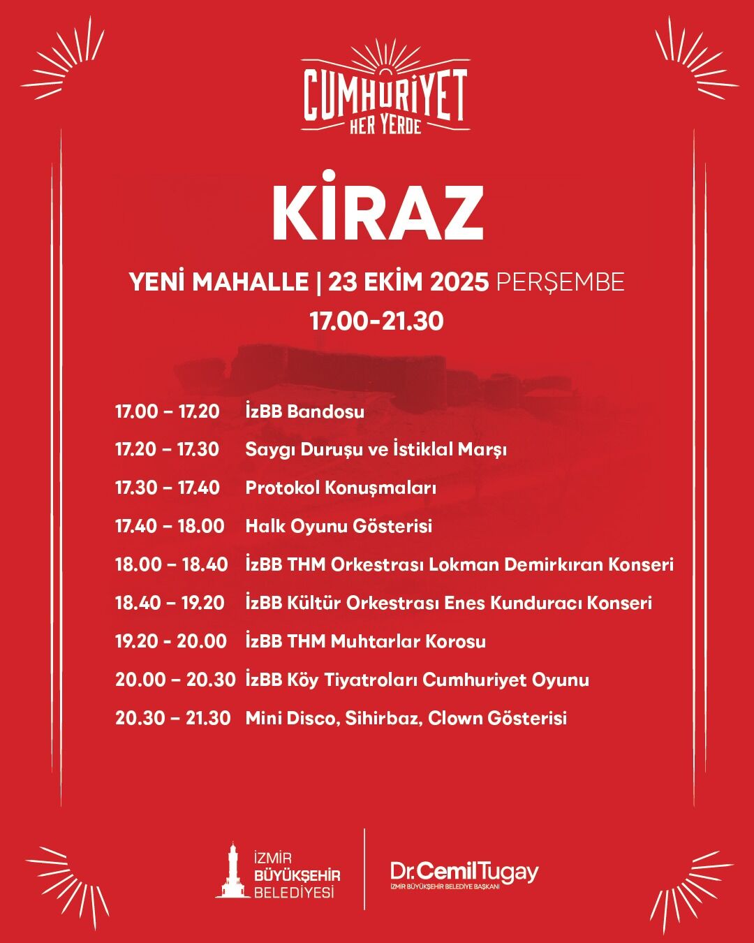 Izmir Büyükşehir Belediyesi Cumhuriyet Her Yerde Etkinlik Takvimi (8)