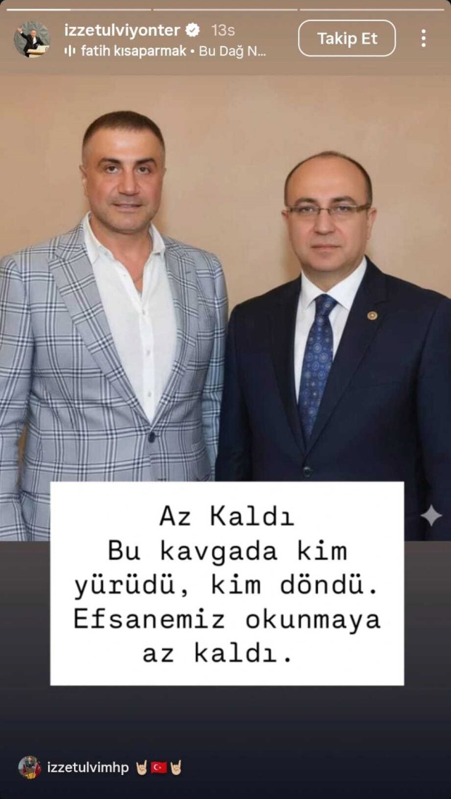 Mhp’li Yönter’den Sedat Peker Paylaşımı