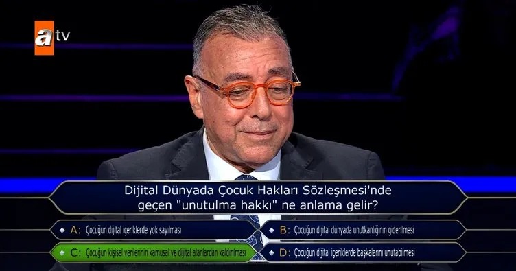 Milyoner’de Çocuk Hakları Sorusu Gündem Oldu 'Dijital Unutulma Hakkı' (2)