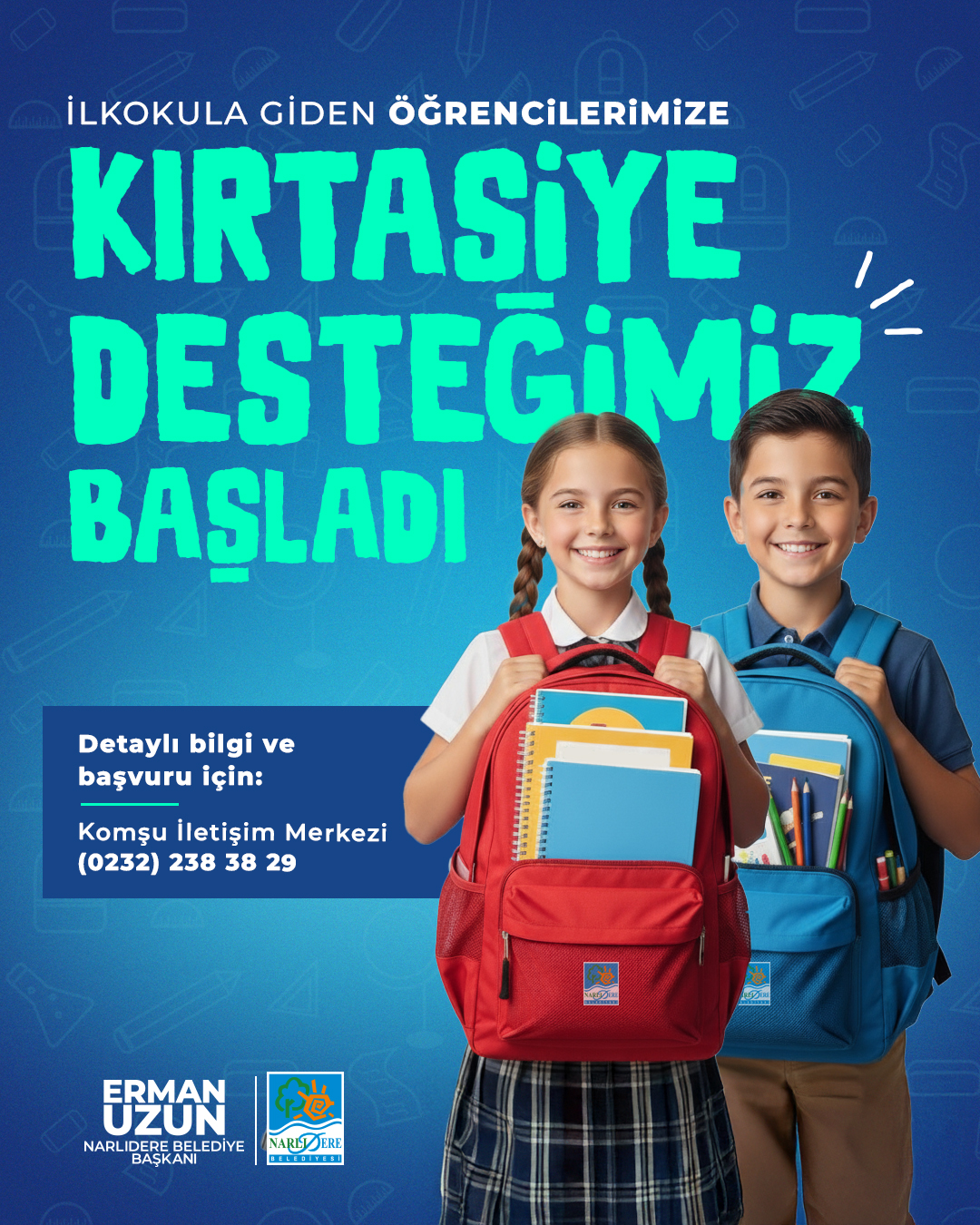 Narlidere Beledi̇yesi̇’nden Mi̇ni̇k Öğrenci̇lere Çanta Ve Kirtasi̇ye Desteği̇