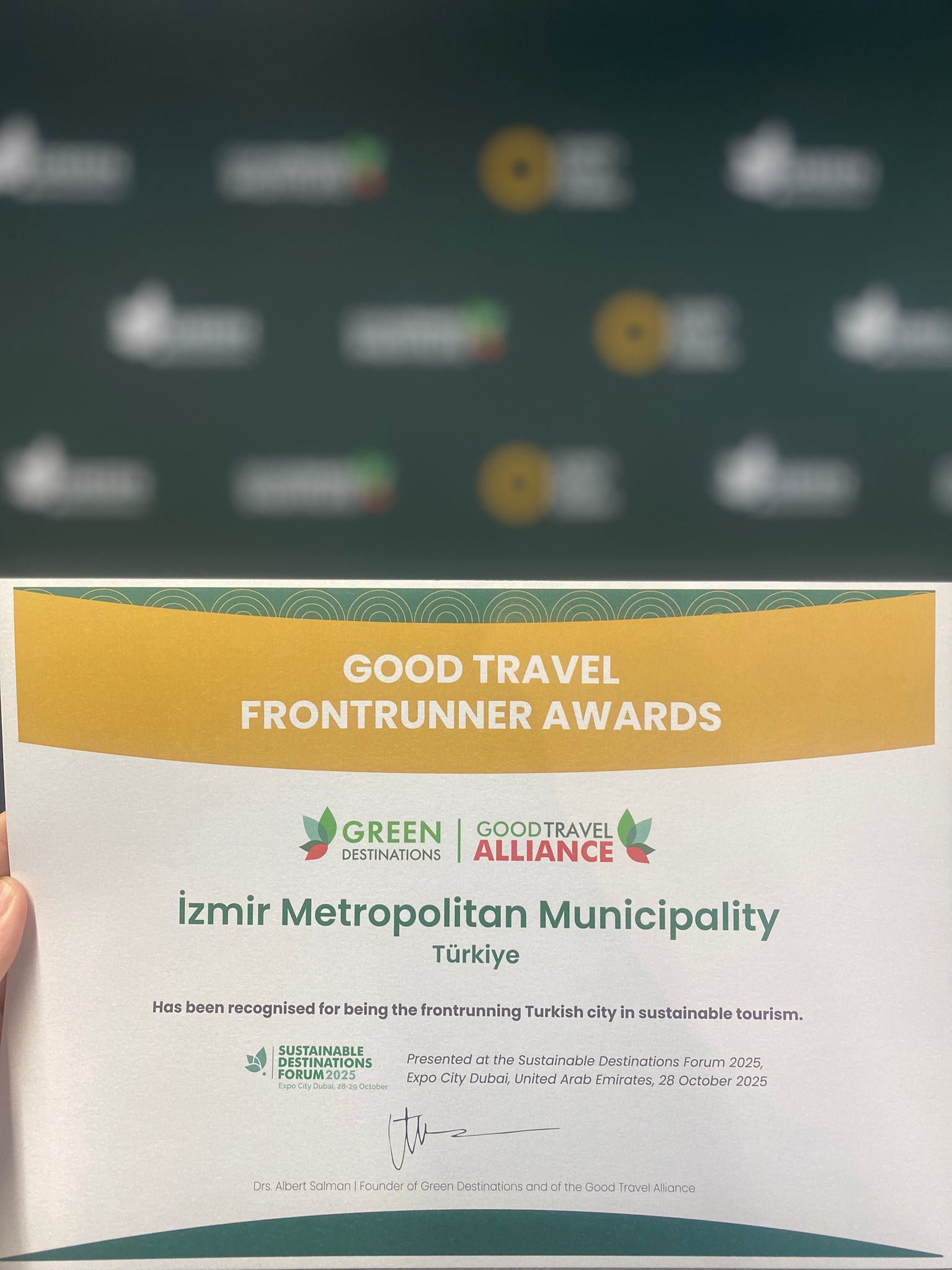 İzmir Dünya Sahnesinde! Büyükşehir’e Prestijli Sürdürülebilirlik Ödülü (1)