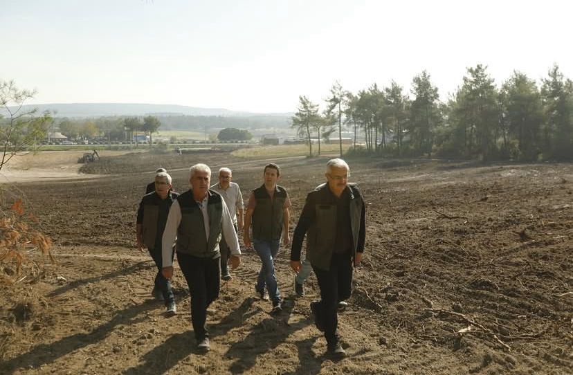 İzmir’de Yangın Alanı Yeniden Yeşerecek Fidanlar Toprakla Buluşuyor (2)