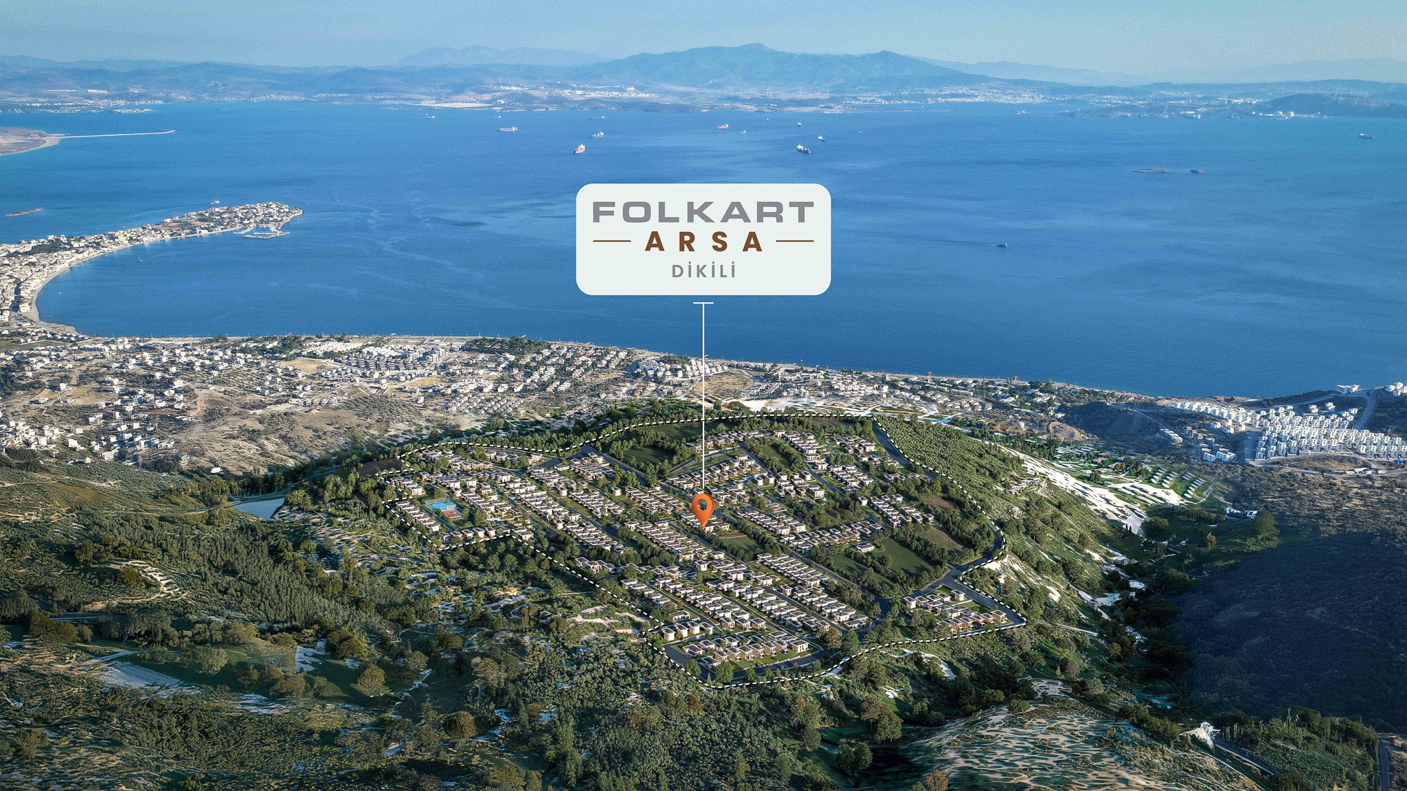 İzmir’e 85 Km, Denize 4 Km! Folkart'tan Dikili'de Villa Imarlı Arsalar Satışta (1)