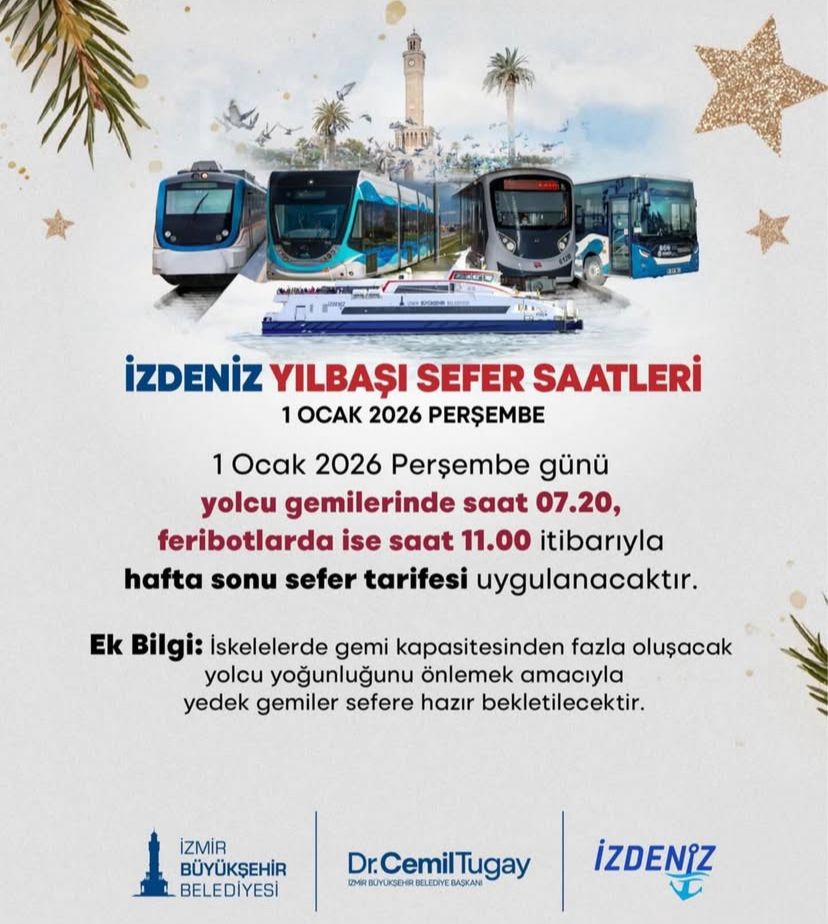 İzmir Büyükşehir Belediyesi, 31 Aralık 2025’I 1 Ocak 2026’Ya Bağlayan Yılbaşı Gecesi Için Toplu Ulaşımda Kapsamlı Bir Düzenlemeye Gitti. (3)