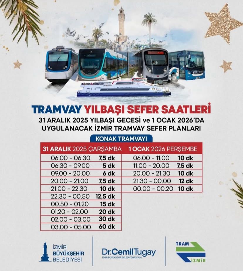 İzmir Büyükşehir Belediyesi, 31 Aralık 2025’I 1 Ocak 2026’Ya Bağlayan Yılbaşı Gecesi Için Toplu Ulaşımda Kapsamlı Bir Düzenlemeye Gitti. (5)