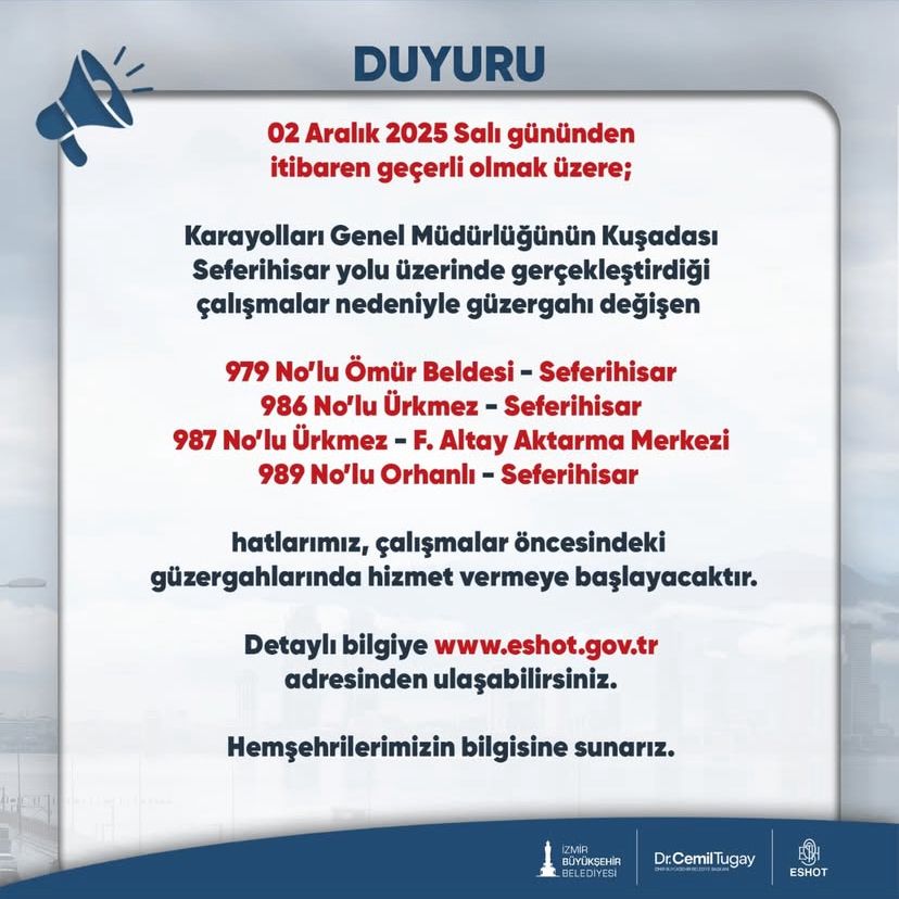 İzmir’de Toplu Taşımada Kritik Değişiklik Sona Erdi 4 Hat Eski Rotasına Dönüyor