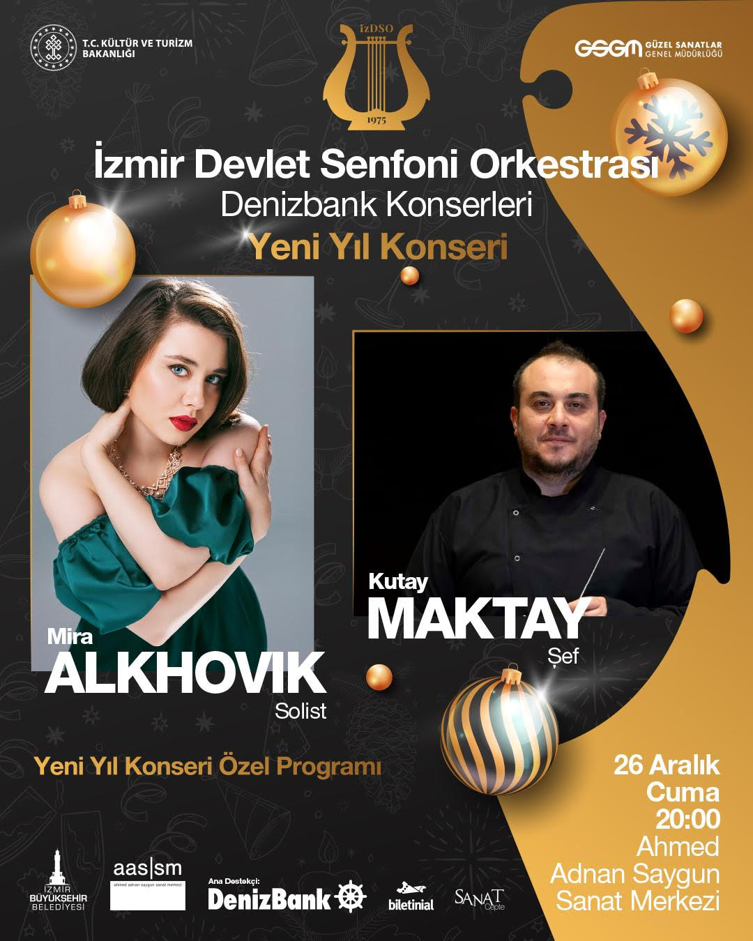İzmir’in Kültür Ve Sanat Hayatı, Yeni Yıla Özel Bir Konserle Renklenecek. İzmir Devlet Senfoni Orkestrası (İdso), 19 Aralık 2025 Cuma Akşamı Sanatseverlerle Buluşacak.