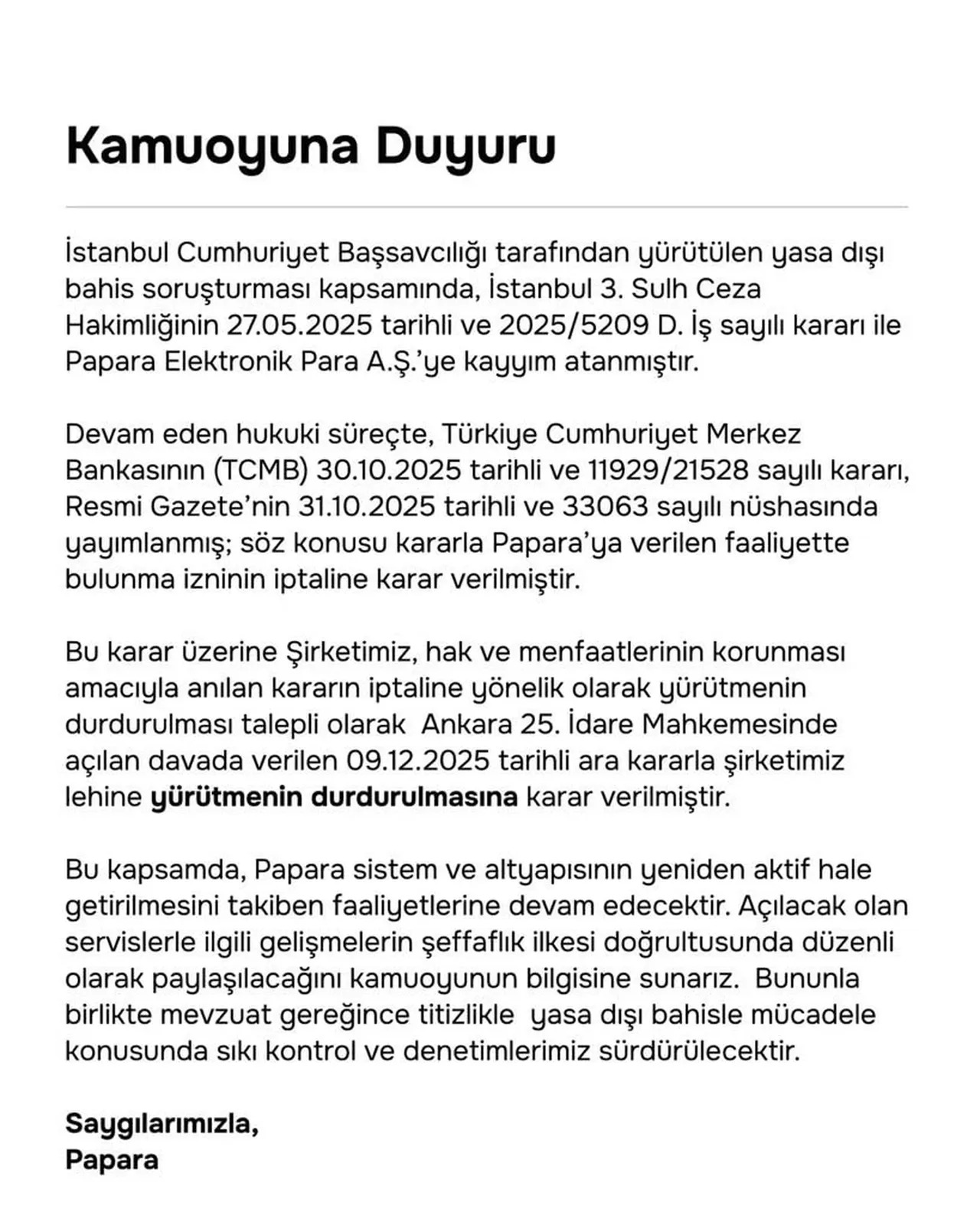 Papara Açılacak Mı Mahkeme Kararı Sonrası Son Durum