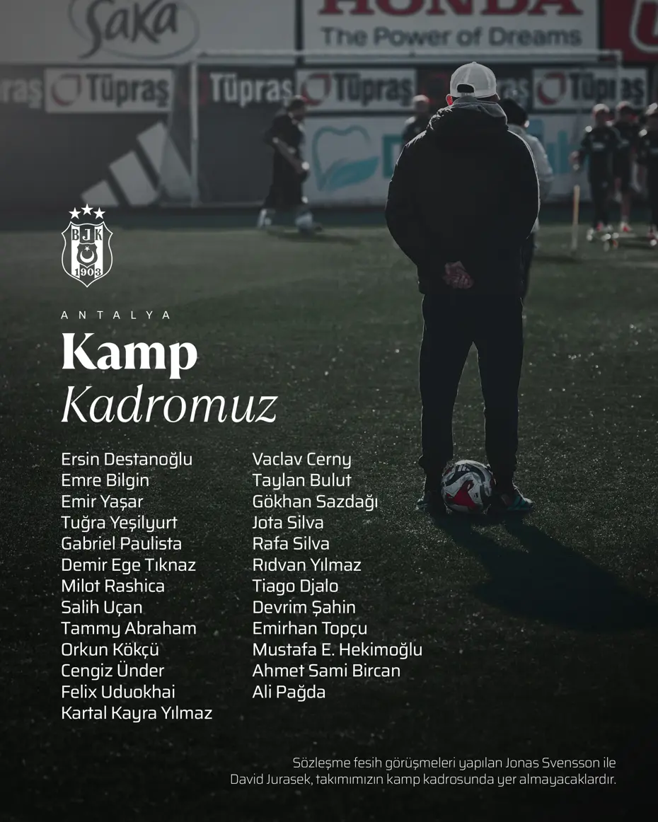 Beşiktaş Kamp Kadro